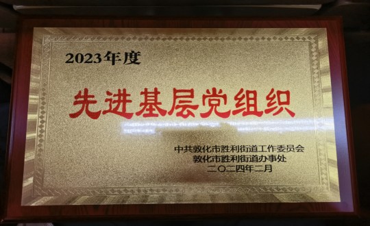 2024年2月1日，，，，，物业总公司敦化项目党支部被授予“2023年度先进下层党组织”声誉称呼_副本.jpg